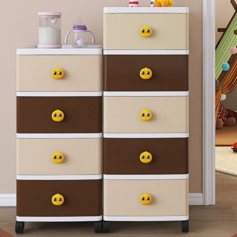 Ultra Modern Vertical Kids Dressers Plastic Nursery Dresser with Drawers for Home