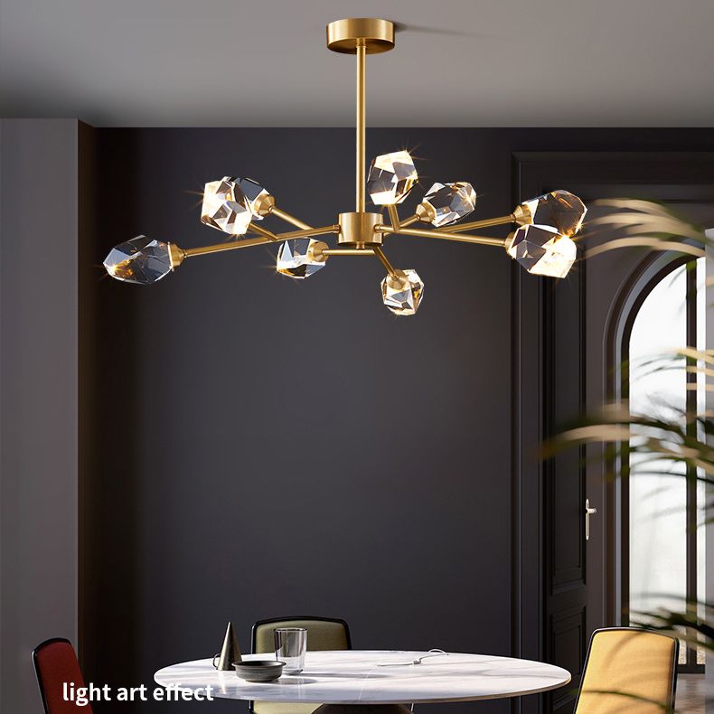 Postmodern Luxury Style Spray Pendant lustre Crystal Hanging Lamping