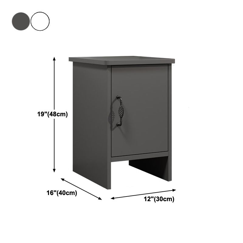 19" H Imitation Wood Nightstand Modern Night Table with 1-Door