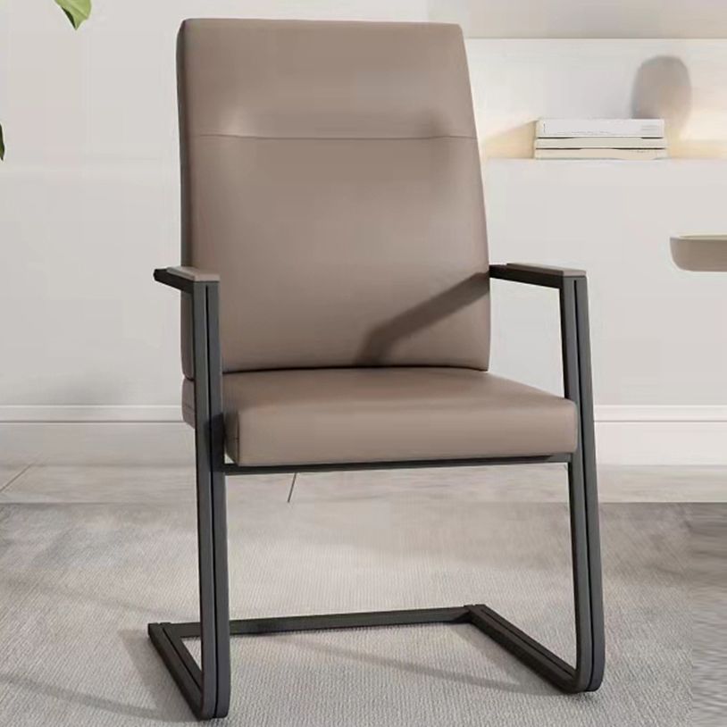 Modern Style Arm Working Chair Faux Leather High Back Office Chair