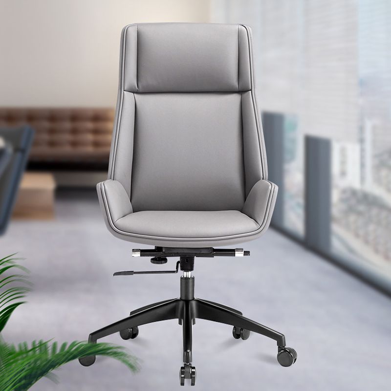 Contemporary Chair Adjustable Seat Height Pillow Included Gray Office Chair