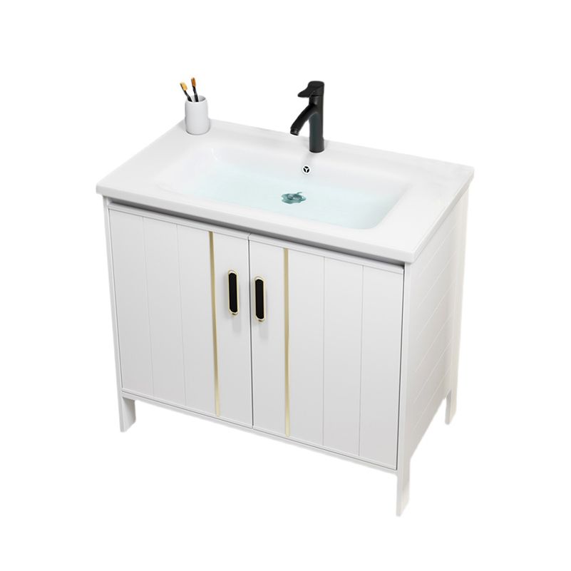 Metal Sink Vanity Freestanding Bathroom Sink Vanity with Single Sink