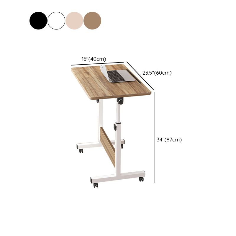 Adjustable Home Art Desk Wood and Metal Desk Kids Desk with Casters