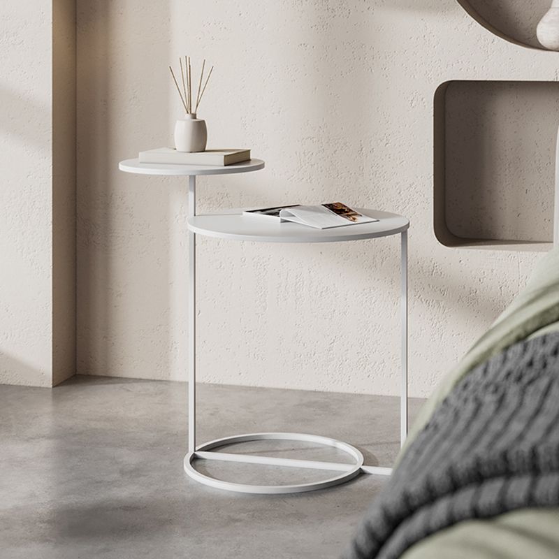 Contemporary Accent Table Nightstand Metal Bedside Cabinet for Bedroom