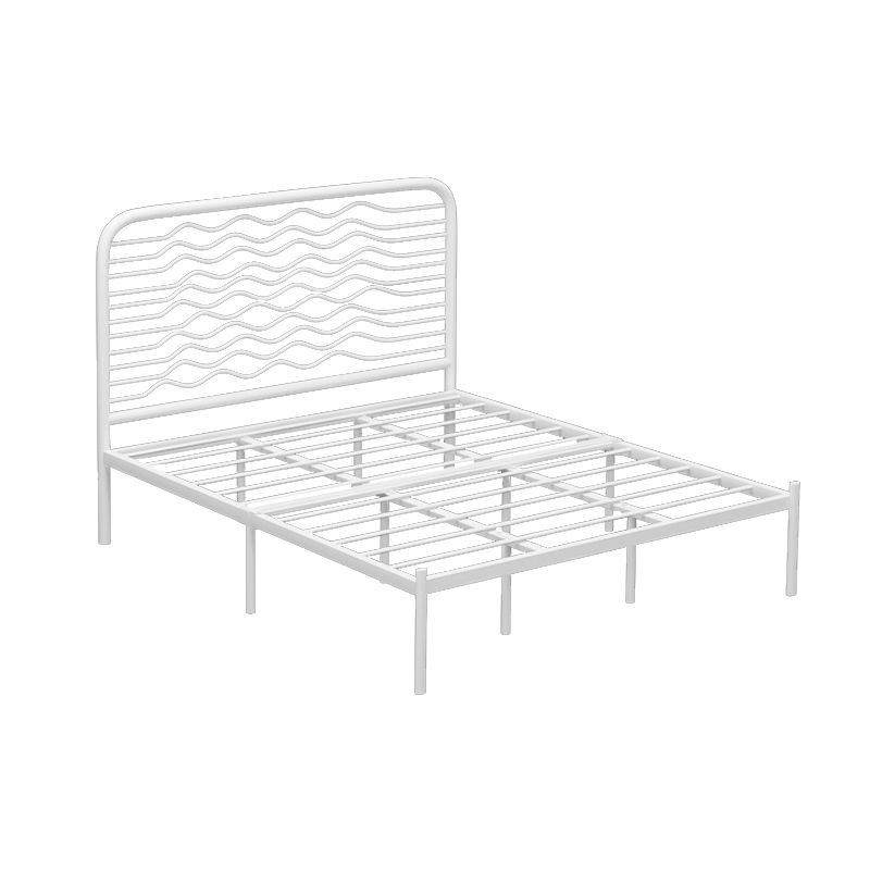 Contemporary Metal Full-Size Standard Bed Open-Frame Low Kids Bed