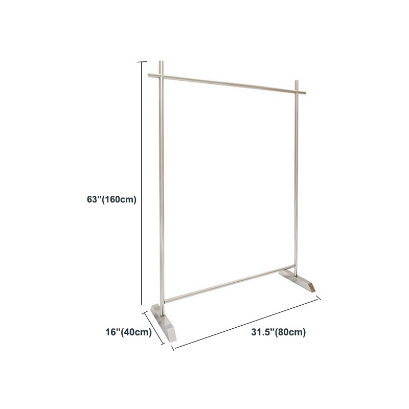 Industrial Metal Hallstand Hanging Rail Entryway Kit in Silver