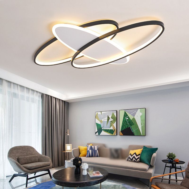 Metal Geometrical Ceiling Mounted Light Modern LED Ceiling Light Fixture for Living Room