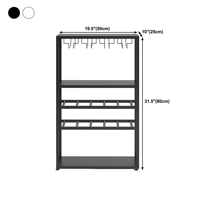 Modern Metal Floor Wine Holds up to 18 Bottles Wine Racks for Kitchen