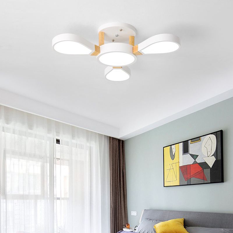 Lampada semi -filo di fiori acrilici Lampada a soffitto moderna per soggiorno