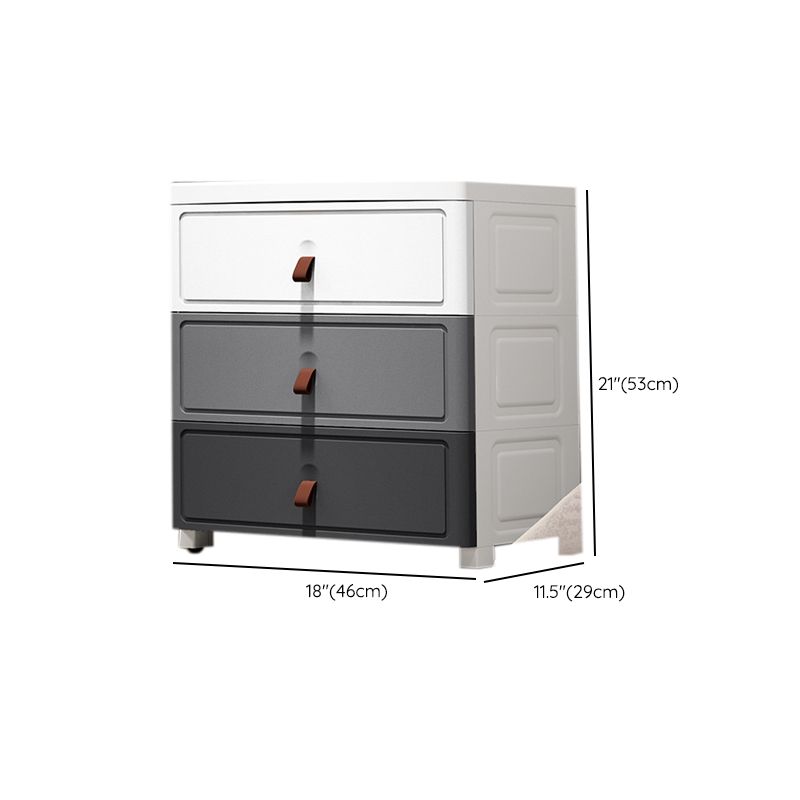 Modern Kids Dressers Plastic Vertical Nursery Dresser for Home