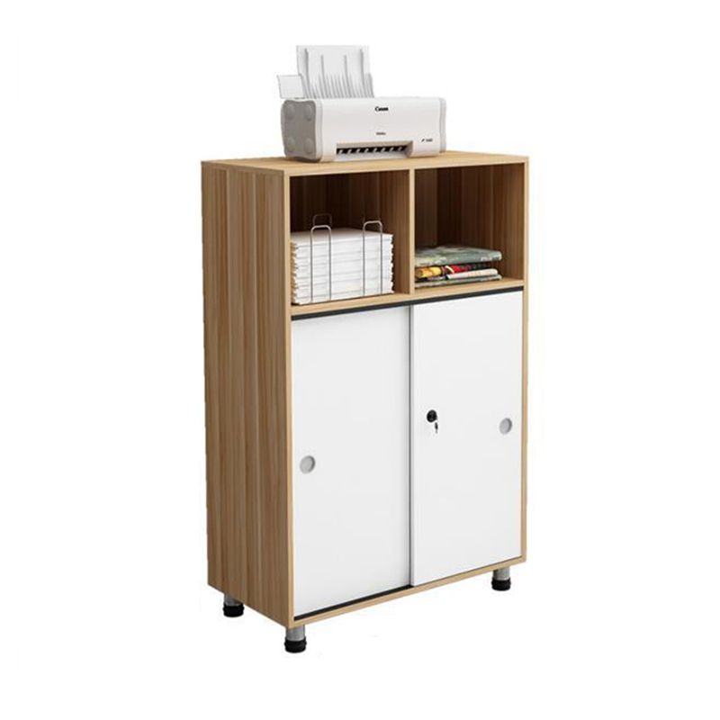 Modern Cabinet Wood with Storage and Adjustable Storage Shelves File Cabinet