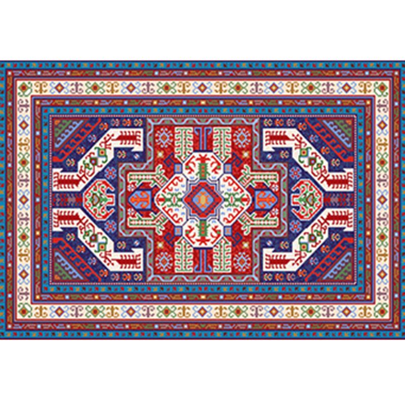 Rode woonkamer tapijt Boheemian Americana Patroon Tapijten Polyester Non-slip gebied Rug