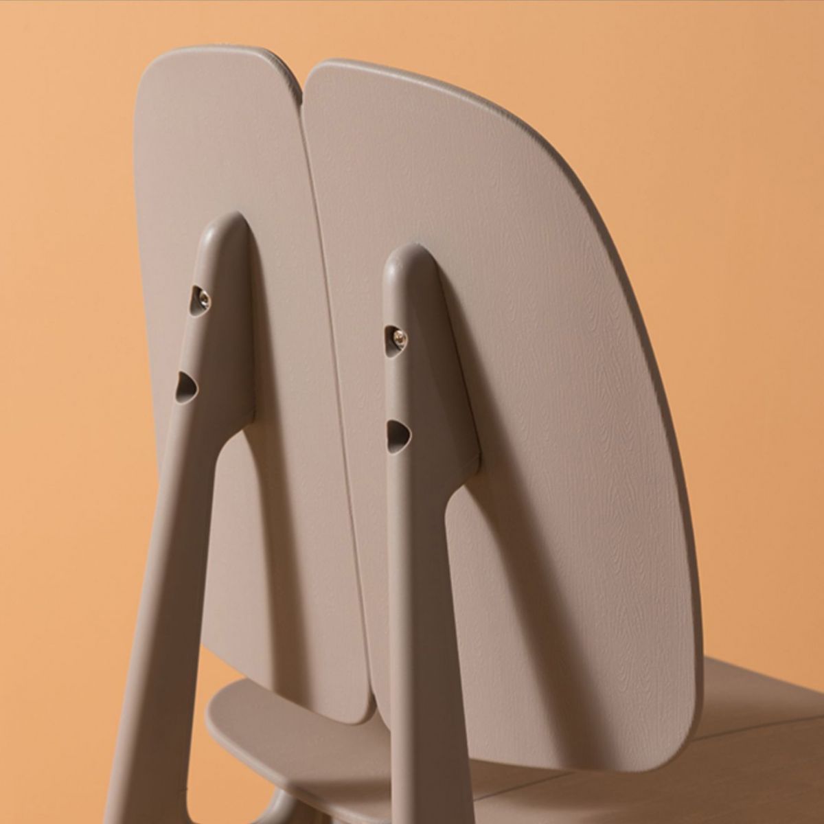 Scandinavian Armless Open Back Dining Side Chairs Plastic Dining Chair