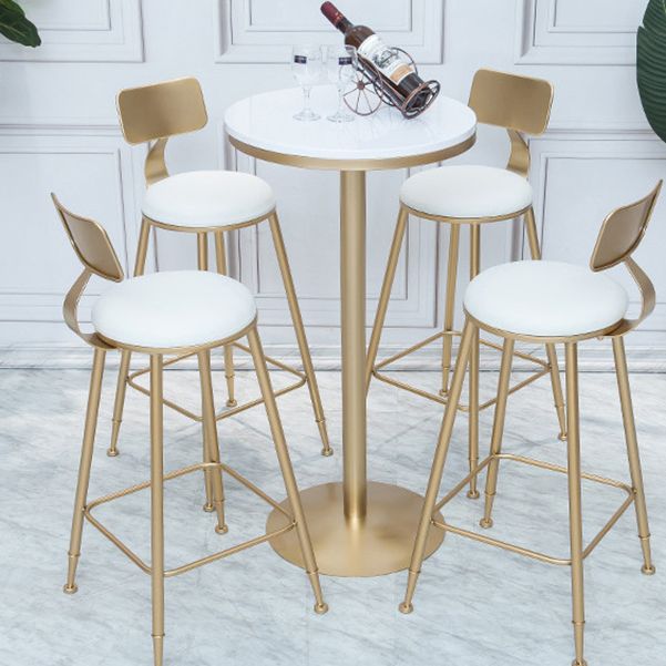 Stone Bar Dining Table Glam Round /Square Bar Table with Pedestal for Dining Room