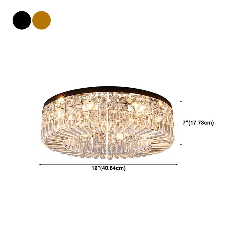 Modern Crystal Ceiling Light Creative Flush Mount Light Fixture for Bedroom