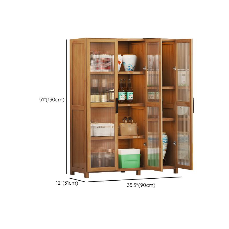 Contemporary Display Stand Bamboo Buffet Cabinet for Dining Room