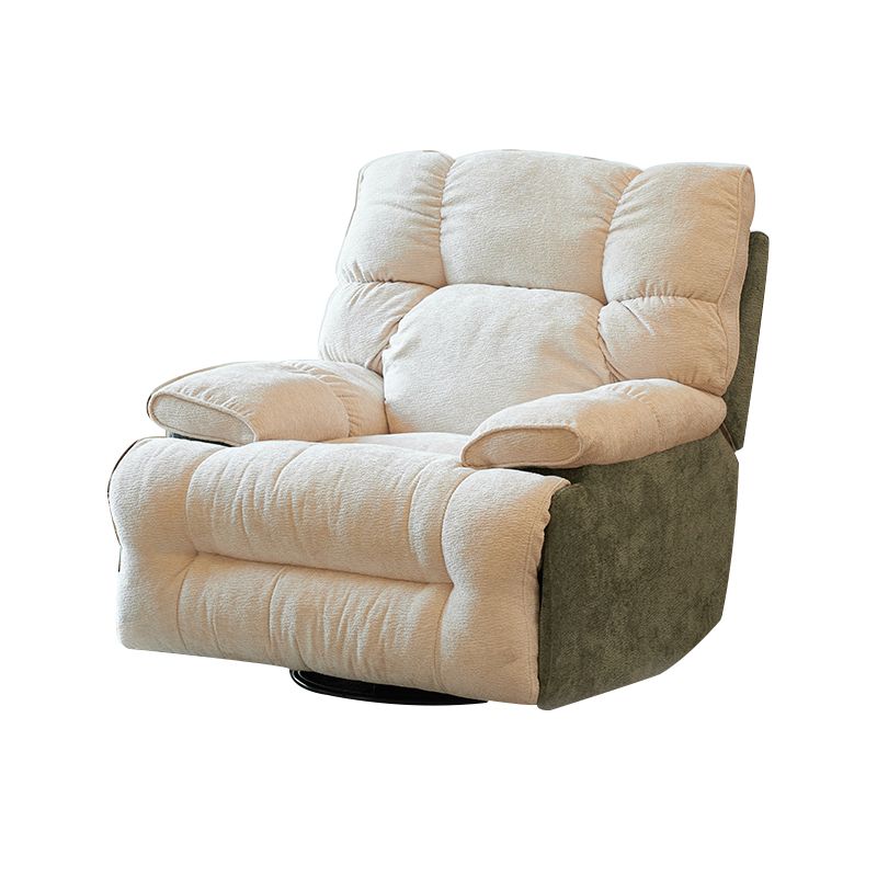 Contemporary Wingback Recliner Metal Indoor Swiveling Manual-Push Botton