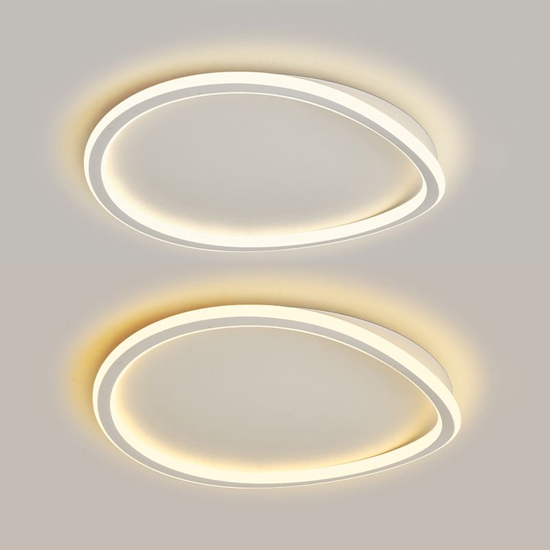 Nordic Circle Ceiling Light Metal LED Flush Mount Light for Living Room