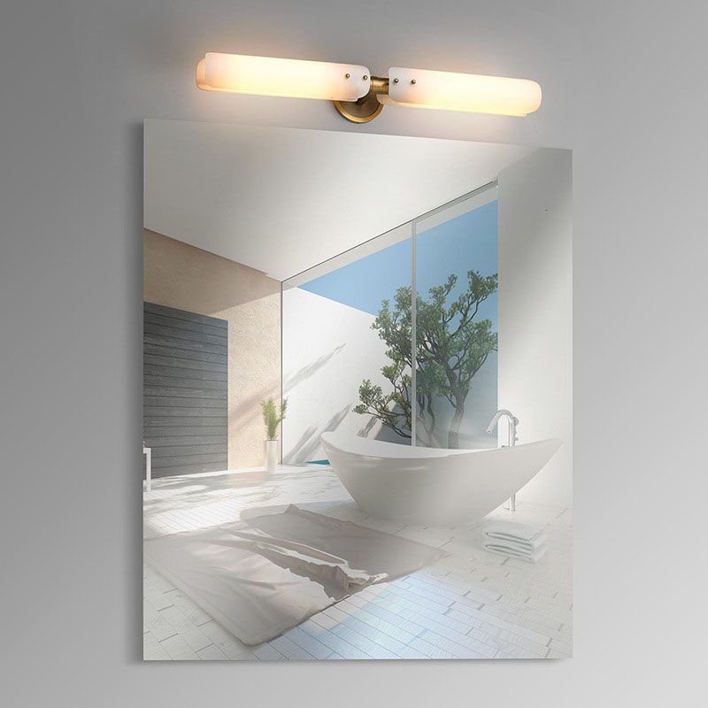 Metal Linear Wall Lamp in Modern Luxury Style Pure Glass Wall Light