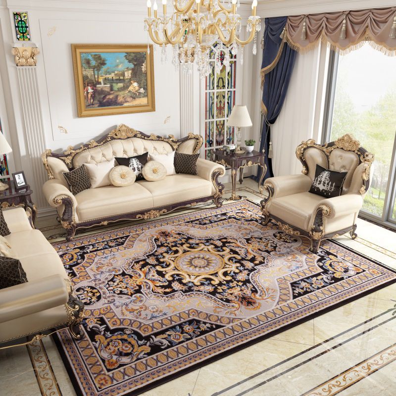 Tappeto in poliestere di tappeto in poliestere di tappeto di tappeto di tappeti per macchine per stampato a medaglione marocchino per soggiorno