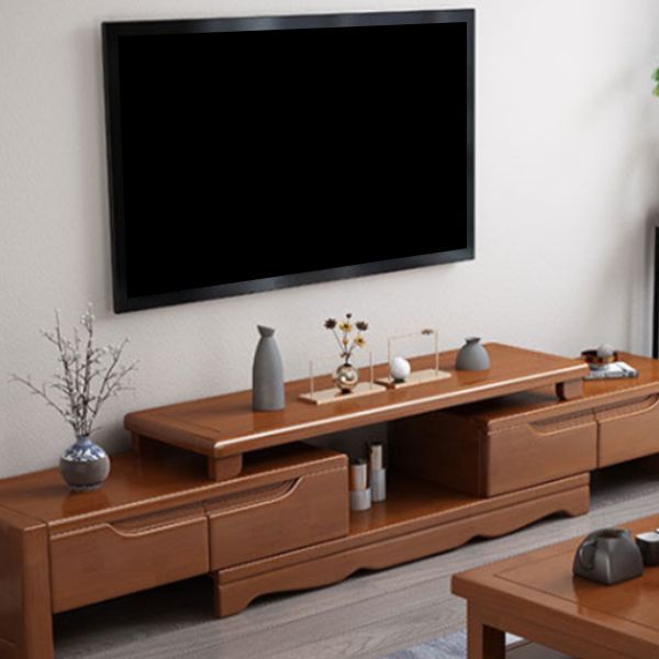 Engineered Wood TV Media Console Traditional TV Media Stand with Drawers