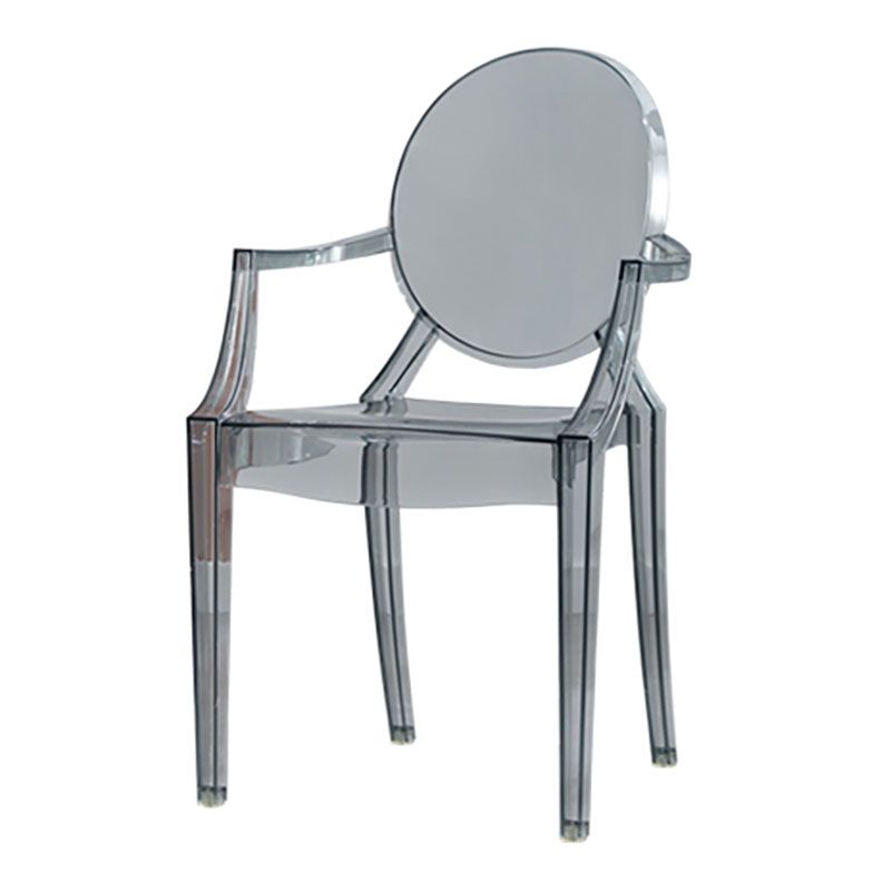 Scandinavian Arm Plastic Side Chairs for Home Open Back Side Chair