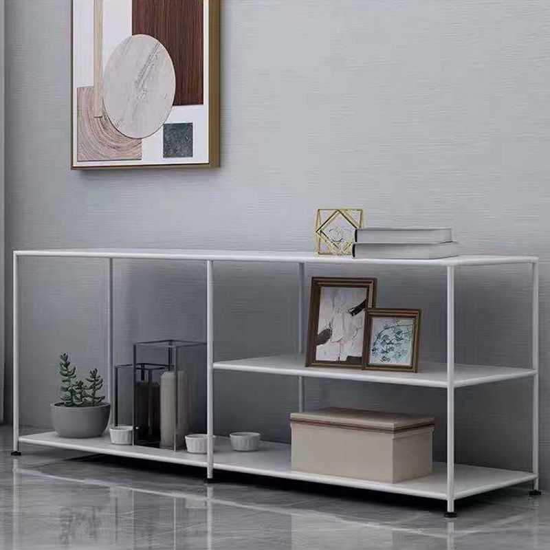 Industrial Metal TV Media Stand Open Shelving TV Stand Console