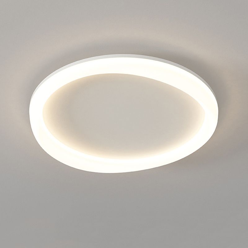 Loop Shape Flush Light Modern Style Metal 1 Light Flush Mount for Bedroom