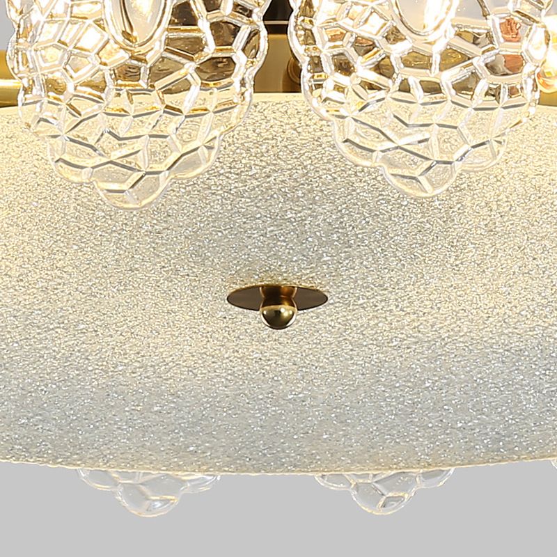 Nordic Glass Ceiling Lighting Fixture Simple Flush Mount Light Fixture for Bedroom