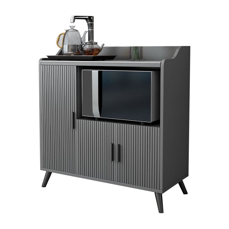 Glam Stone Top Sideboard Modern Indoor Dining Server with Cabinets for Kitchen