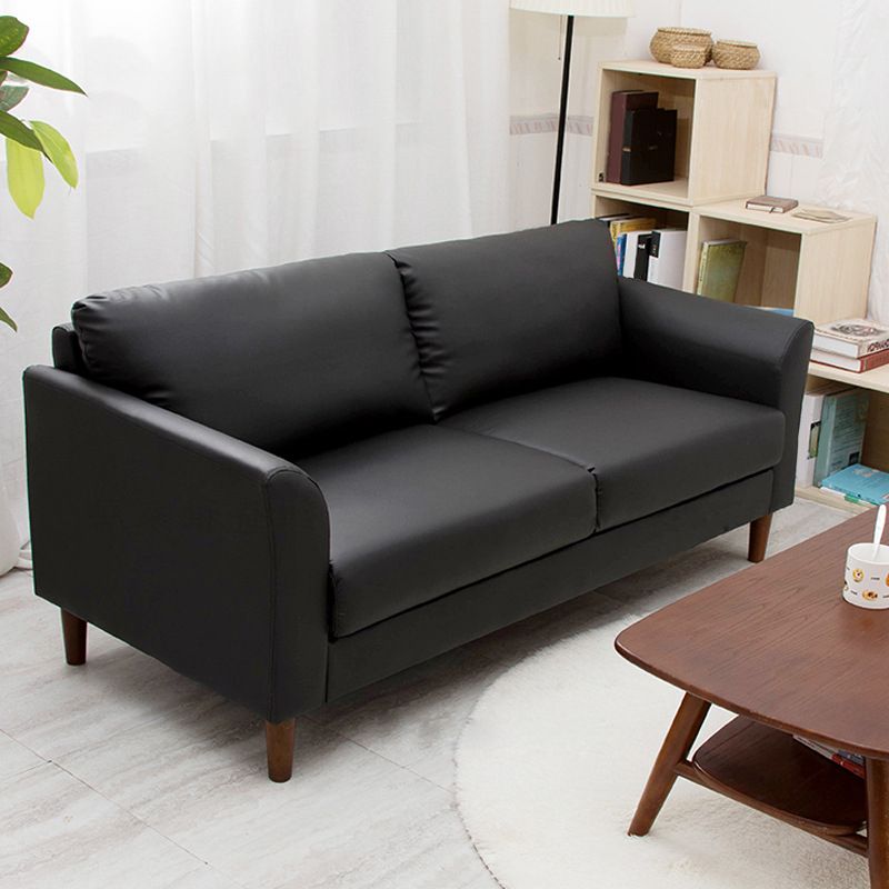 Sofá de madera de sofá de brazo acampanado moderno para sala de estar para sala de estar