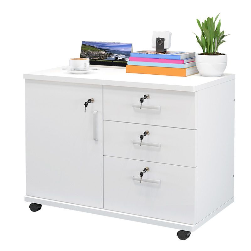 Modern Cabinet Wood with Locking Drawers and Storage Filing Cabinet