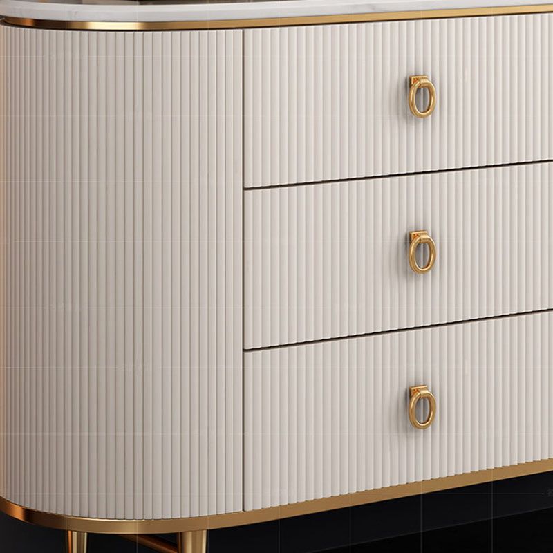 Glam Style Sideboard with Wood Drawers Sideboard for Kitchen