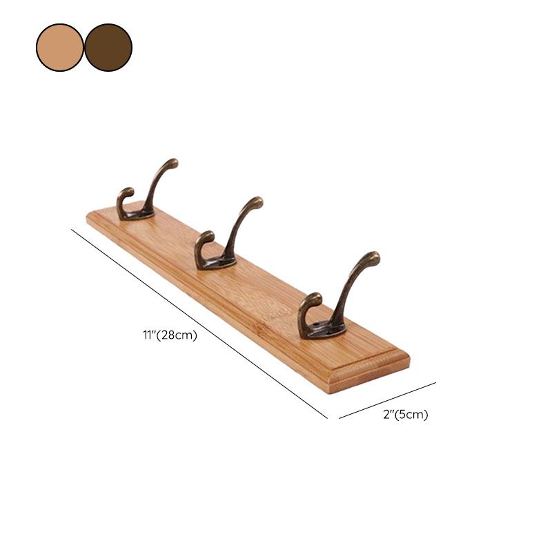 Modern Wooden Entryway Coat Rack Wall-Mounted Coat Hanger with Hooks