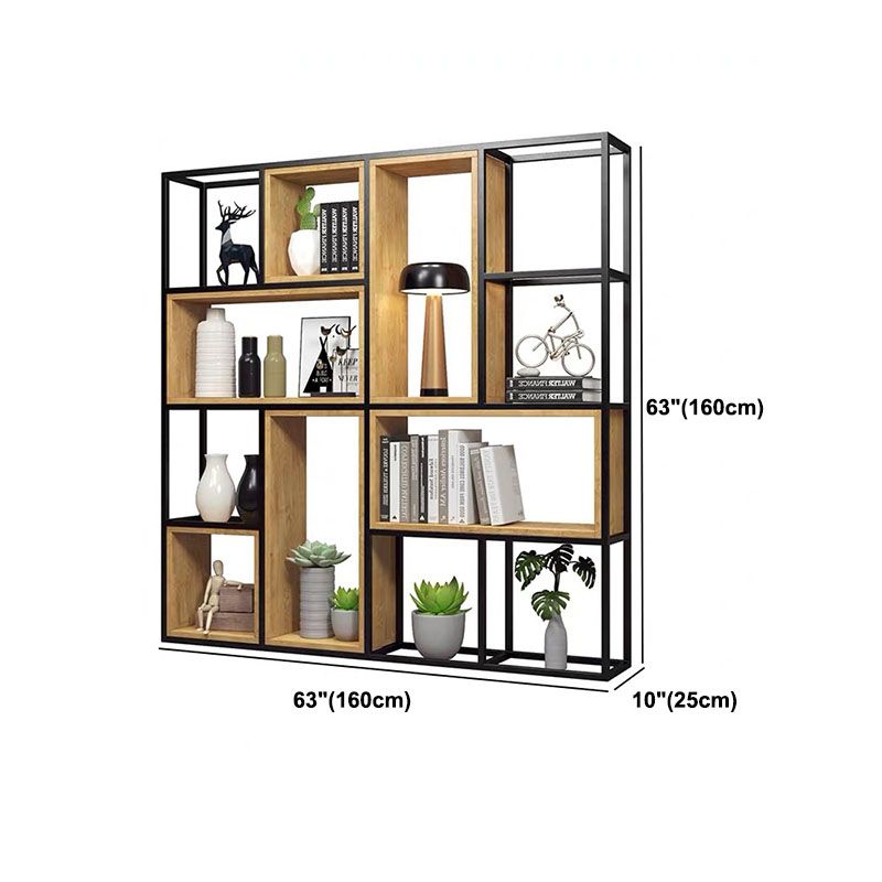 9.84"W Bookcase Industrial Style Open Back Bookcase for Home  Study Room Office