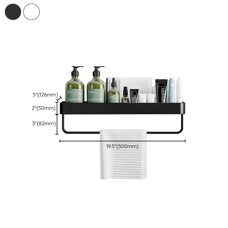 Contemporary Bathroom Accessories Hardware Set Aluminum Bath Shelf