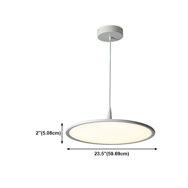 Round Shape Metal Hanging Light Modern Style 1-Light Hanging Mounted Lights