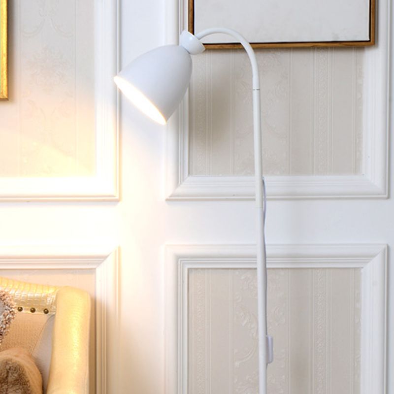 Macaron Metal Floor Reading Lamp 1-Light Floor Light for Living Room