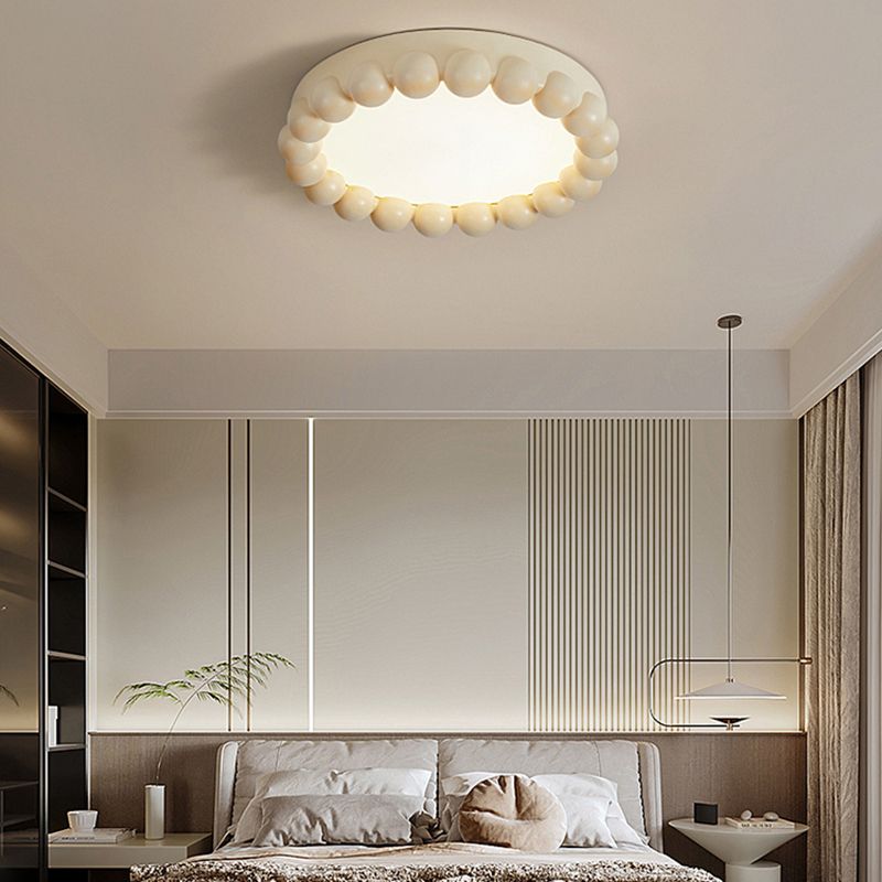 Contemporary Round Ceiling Flush Metal and Acrylic Flush Mount