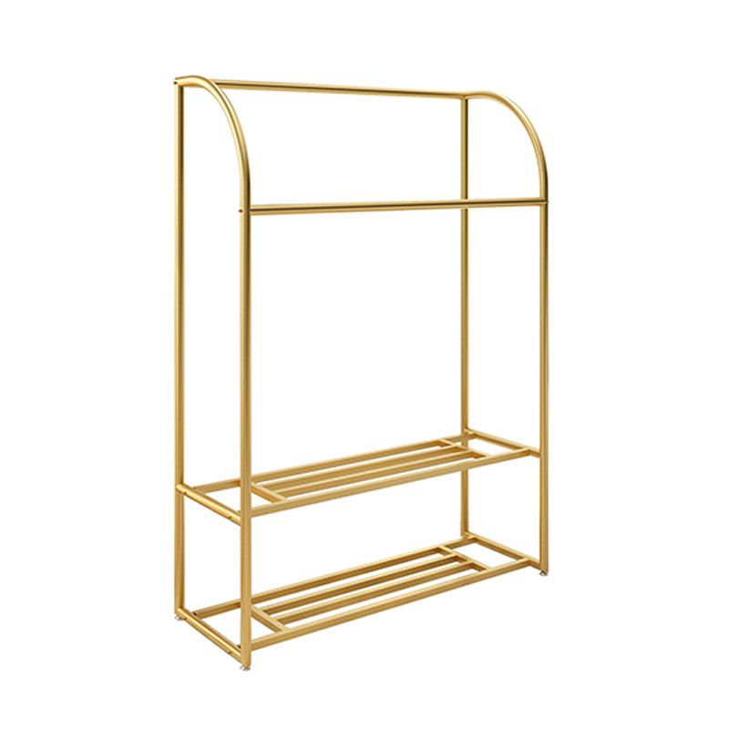 Modern Coat Rack Metal Hanging Rail and Storage Shelving Hall Stand