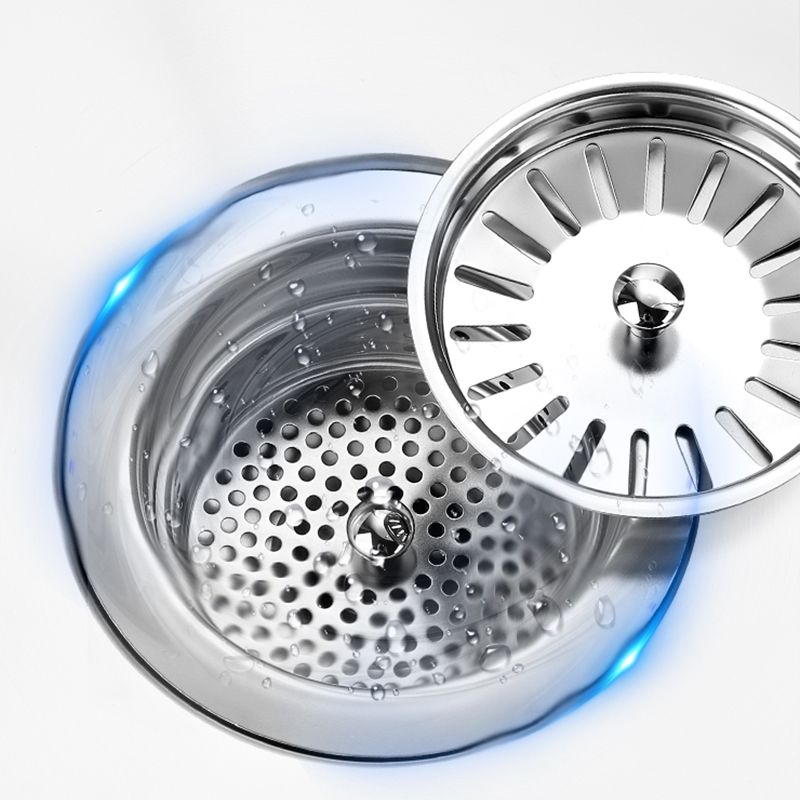 Classic Style Kitchen Sink Stainless Steel 1 Holes Kitchen Sink with Drain Strainer Kit