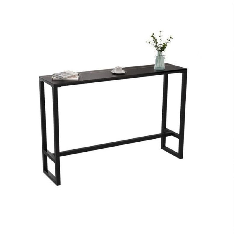 Contemporary Bar Table 42-inch Height Stone Top Bistro Table with Pedal