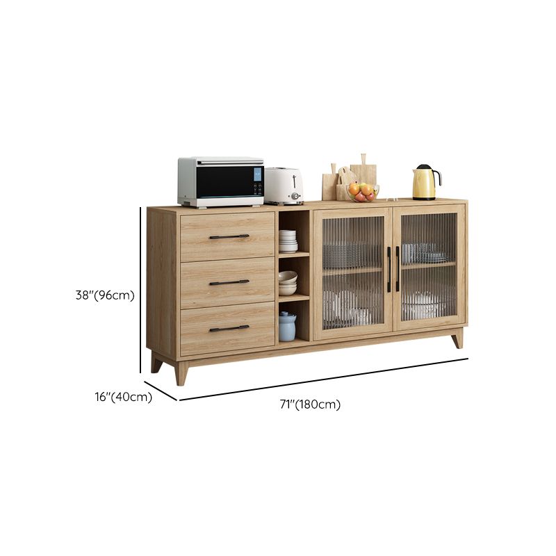 Modern Wood Server Table Sideboard with Drawers/Cabinets for Home