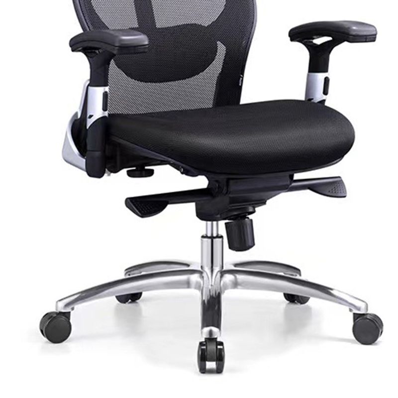 Mesh Computer Chair Modern Desk Chair Black Mid-Back Chair with Wheels