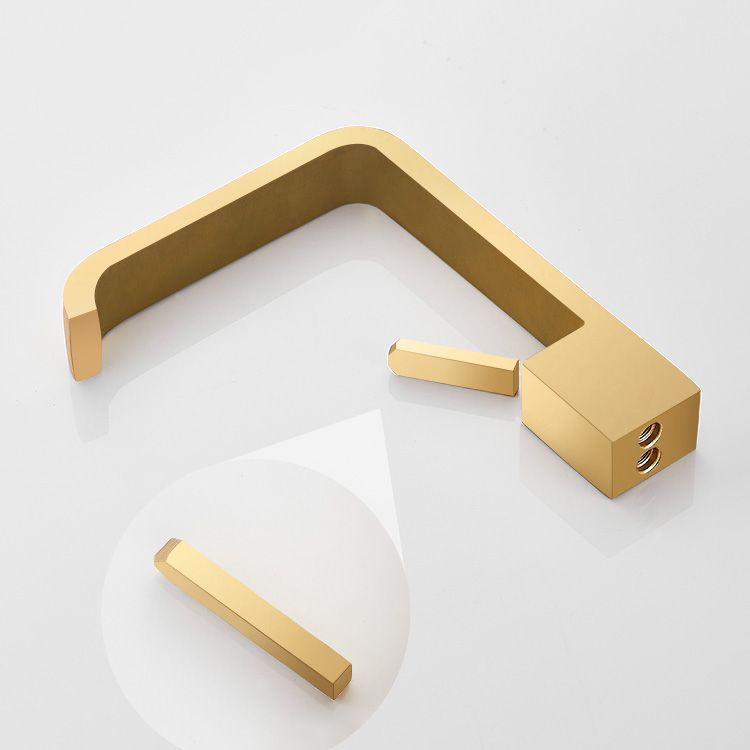 Unique Sink Faucet Bathroom Brass Solid Color Waterfall Spout Faucet