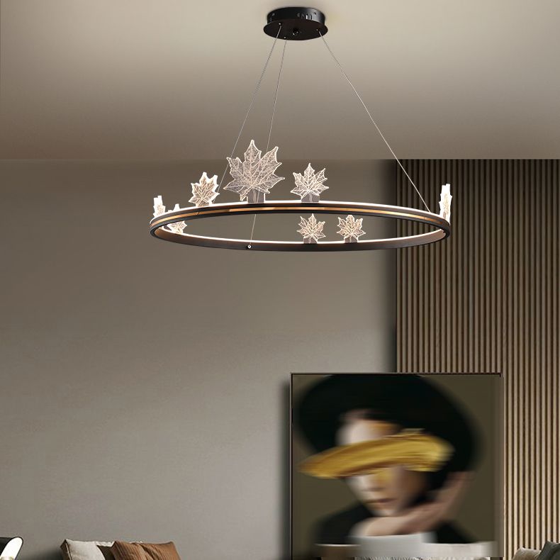 Modern Round Shape Chandelier Lights Metal 8 Light Chandelier Lighting Fixtures