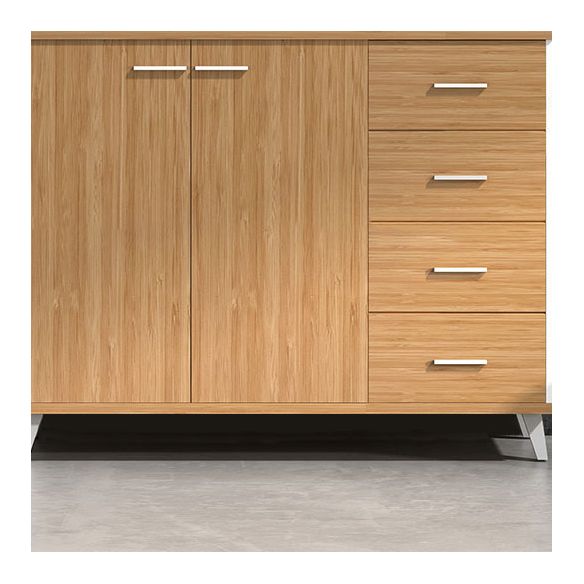 Scandinavian Style Lateral File Cabinet Wood Filing Cabinet for Home Office