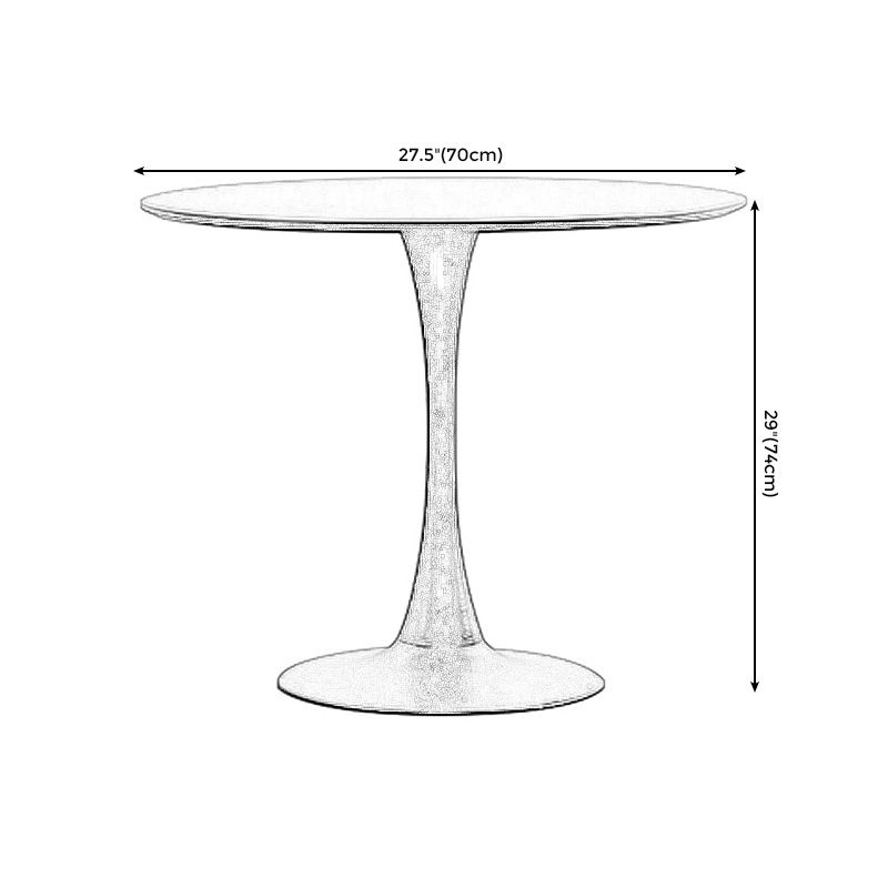 29.1"H Round Solid Color Slate Coffee Table 1 Single Modern Cocktail Table