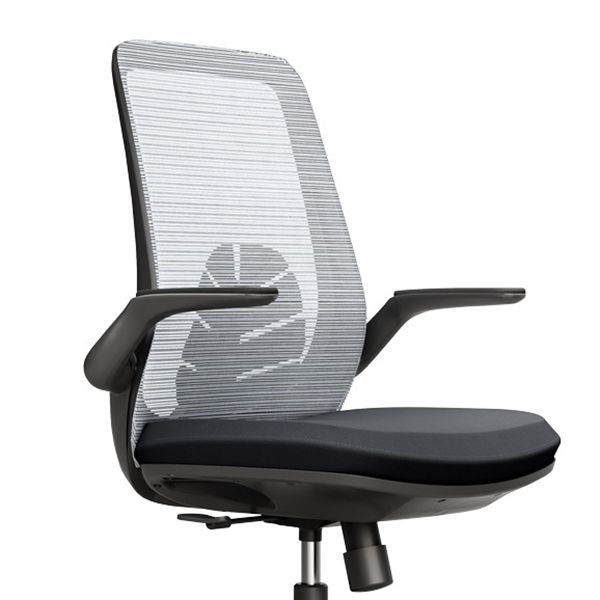 Contemporary Breathable AirGrid Swivel Chair Microfiber Conference Mid-Back Chair