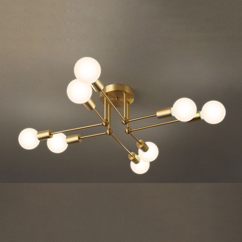 Modern Starburst Ceiling Mount Light Fixture Metal Multiple-Light Ceiling Light Fixture